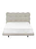 Beliani 2-tlg Doppelbett SOULISSE in Beige/Schwarz