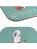 Mr. & Mrs. Panda Untersetzer Bassgitarre Groove mit Spruch in Meeresbrise