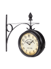 relaxdays Bahnhofsuhr in Schwarz - (B)35 x (H)35 x (T)10 cm