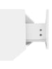 ABRIHOME Modernes TV Schrank Praktischer Stauraum mit Glasböden und LED, Weiß