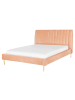 Beliani 2-tlg Doppelbett MARVILLE in Rosa