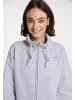 myMo Damen Sweatjacke in Hellgrau Melange