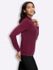 Sieh an! Stehkragen-Pullover in bordeaux