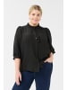 KAFFE curve Langarm-Bluse KCellinor in Black Deep CC