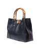 Florence Florence Henkeltasche, Umhängetasche Leder schwarz, braun ca. 36cm