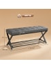 HOMCOM Schuhbank in Dunkelgrau 112L x 37B x 47H cm