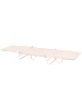 Beliani Gartenliege KASTORIA in Beige/Weiß - (W) 52 x (H) 20 x (L) 185 cm
