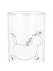 Mr. & Mrs. Panda Glas Pferd Springen mit Spruch in Transparent