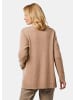 GOLDNER Kurzgröße:  Langarm Cardigan aus Merino in beige / melange