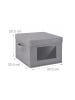 relaxdays 2 x Teller Aufbewahrung in Grau - (B)30,5 x (H)20,5 x (T)30,5 cm