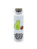 Mr. & Mrs. Panda Trinkflasche Avocado Kern rollt mit Spruch in Weiß