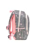 Belmil Kindergartenrucksack "Kiddy Plus Star Horses" in grau, pink, Namensschild, H 33 cm L 23 cm T 13 cm