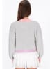 myMo Cardigan in grey melange multicolor