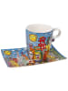 Goebel Künstlertasse mit Untertasse " James Rizzi Summer in the City " in Summer in the City