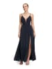 Vera Mont Abendkleid mit Lurexfaden in Dunkelblau/Grau