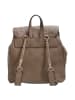 Guess Cresidia II SML - Rucksack (black logo) in dark taupe logo