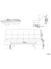 Beliani 3-Sitzer Sofa INGARO in Grau/Braun - (W) 182 x (H) 86 x (L) 80 cm