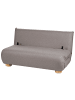 Beliani Schlafsofa ABISKO in Grau/Schwarz/Braun - (W) 140 x (H) 80 x (L) 82 cm
