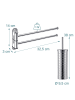 relaxdays 2-tlg. Badezimmer Set in Silber