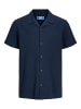 JACK & JONES Junior Waffle Resort-Hemd Kurzarm Jjglobal in navy blazer