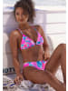 Sunseeker Triangel-Bikini-Top in pink-blau bedruckt