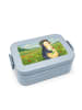 Mr. & Mrs. Panda Lunchbox Pinguin Blumen Design ohne Spruch in Blau Pastell