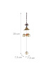 relaxdays 2 x Windspiel in Gold/ Schwarz