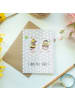 Mr. & Mrs. Panda Neujahrskarte Bienen Paar mit Spruch in Grau Pastell