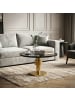 FineBuy Couchtisch in Schwarz / Marmor / 60x60x39