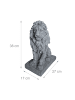relaxdays Löwen Figur in Grau - (B)17 x (H)38 x (T)27 cm