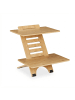 relaxdays Stehschreibtisch Aufsatz in Natur - (B)60 x (H)61 x (T)61 cm