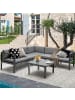 COSTWAY Lounge-Set für 4-5 Personen in Grau