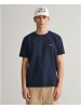 Gant Rundhals T-Shirt für Damen in blau