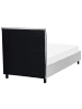 Beliani Einzelbett SENNEZ in Grau/Schwarz - (W) 100 x (H) 106 x (L) 211 cm