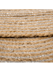 Beliani Geflochtener Teppich AKBELEN in Beige - (W) 140 x (H) 0.6 x (L) 140 cm