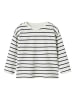 name it Gestreiftes Langarmshirt Rundhals Pullover Tiefe Schultern in Weiß