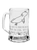 Mr. & Mrs. Panda Gravur Bierkrug Axolotl Schwimmen mit Spruch in Transparent