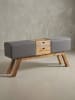KADIMA DESIGN Design Turnbock Sitzbank mit Schubladen 120x56x30 cm