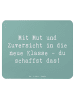 Mr. & Mrs. Panda Mousepad Spruch Erster Schultag Mut und Zuversi... in Meeresbrise