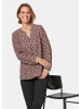 GOLDNER Bluse Moderne Druckbluse in legerer Form in rot / gemustert