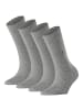 Burlington Socken 4er Pack in Hellgrau