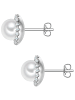 Rafaela Donata Ohrringe aus Sterling Silber mit Zirkonia Muschelkernperle in silber