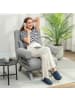 HOMCOM Schlafsessel-78L x 73B x 81H cm-Hellgrau