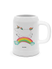 Mr. & Mrs. Panda Bierkrug Einhorn Regenbogen ohne Spruch in Weiß
