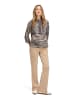 Betty Barclay Sweatshirt mit hohem Kragen in Grau/Beige