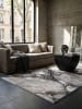 KADIMA DESIGN Teppich Kurzflor Abstrakt pflegeleicht Wohnzimmer Schlafzimmer Flur in Grau