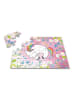Mr. & Mrs. Panda Puzzle Einhorn Nacht ohne Spruch in Rot Pastell