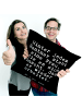 Mr. & Mrs. Panda Kissen Hinter jedem Rentner steht... mit Spruch in Schwarz