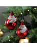 MARELIDA Weihnachtsbaumschmuck Weihnachtsmann bruchfest matt H: 9cm in rot
