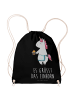 Mr. & Mrs. Panda Beutel Einhorn Muffin mit Spruch in Schwarz